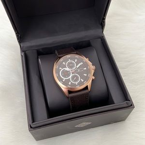 Joseph Abboud Mens Brown Leather Watch Mens Warehouse